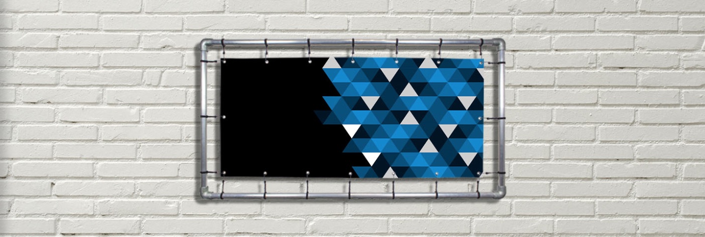 Spandoekframe aan muur 