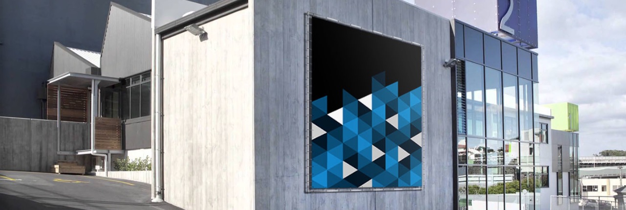 XXL-spandoek met spandoekframe